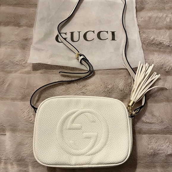 Gucci Ivory Leather Crossbody with Tassel - Picture 1 of 5
